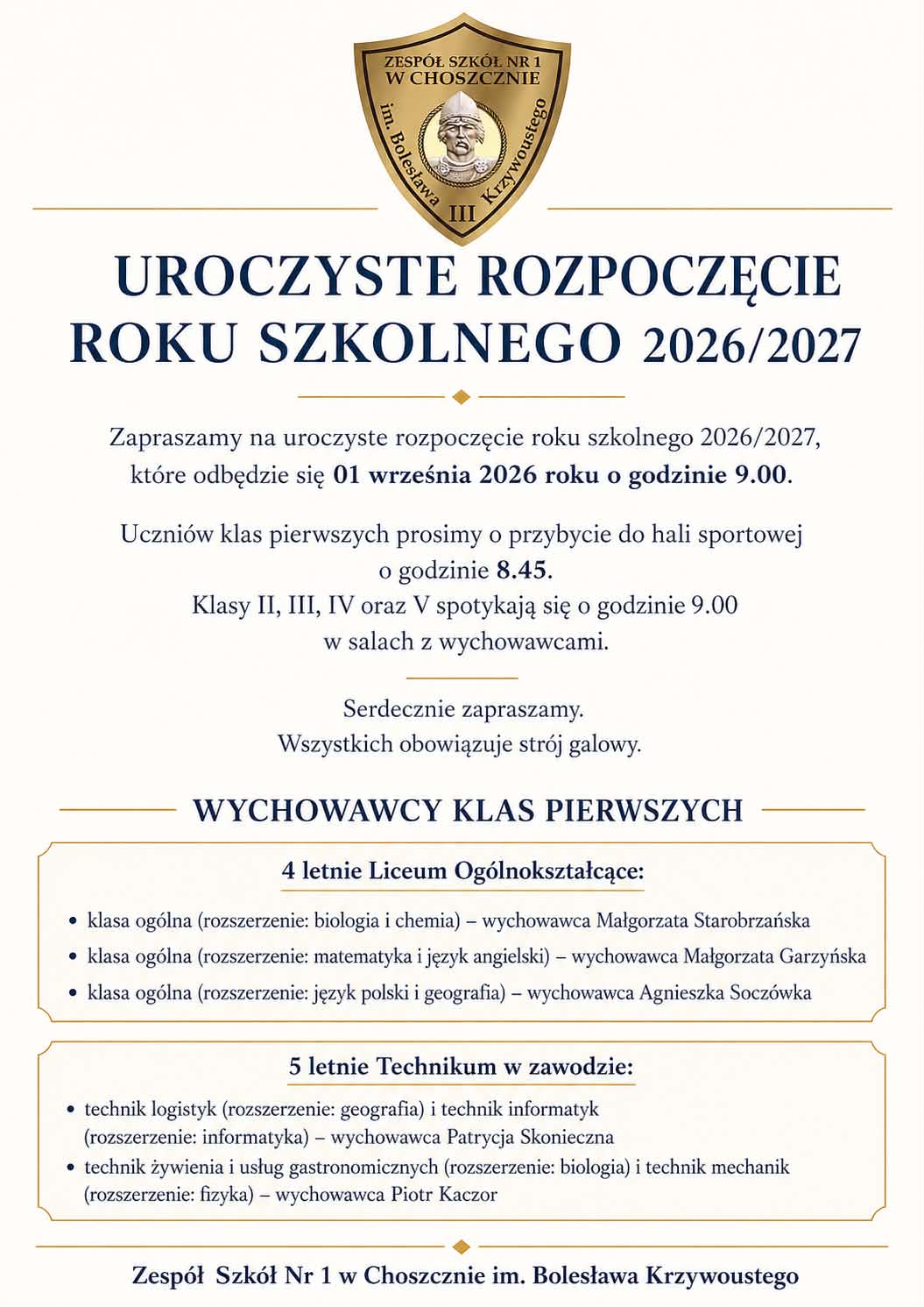 Rozpoczęcie roku szkolnego